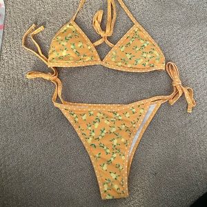 NEW yellow lemon bikini
